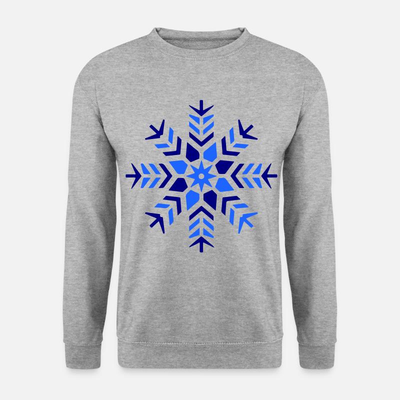 Schneeflocke Schnee Symbol - Unisex Pullover - Weißgrau meliert