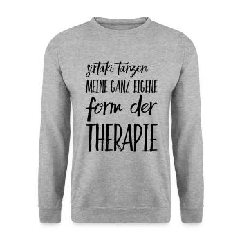 Lustiger Griechischer Spruch Griechenland Geschenk - Unisex Pullover - Weißgrau meliert - Vorne - Alina (178cm) & Michal (187cm)