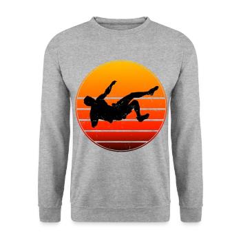 Women's Climbing Climber Climber Men - Unisex Sweatshirt - salt & pepper - Front - Alina (178cm) & Michal (187cm)