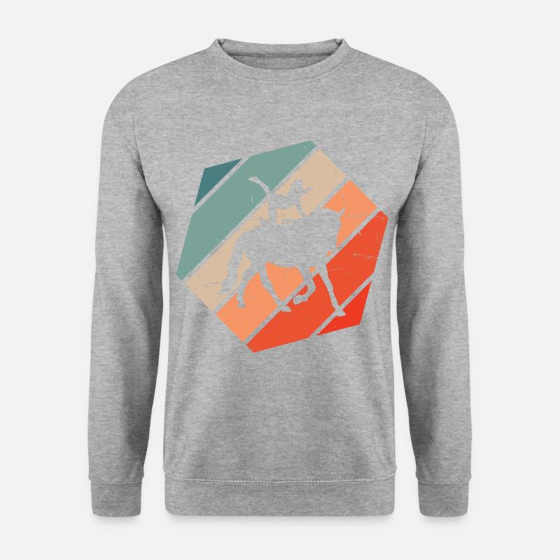 Reitkunst Balanceübungen Pferdegymnastik - Unisex Pullover - Weißgrau meliert