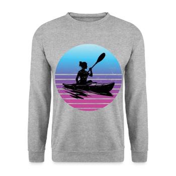 Kayak Canoë Homme Kayak Kayak Femme - Sweat-shirt Unisexe - gris chiné - Devant - Alina (178cm) & Michal (187cm)
