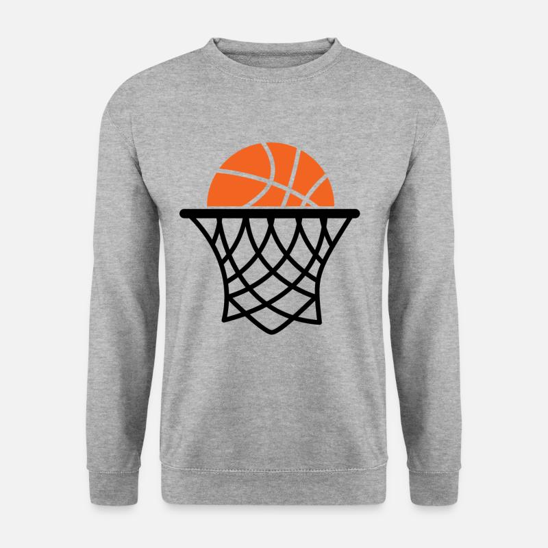 Basketball - Unisex Pullover - Weißgrau meliert