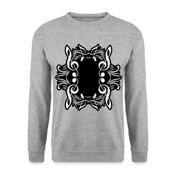 Music notes symbol music - Unisex Sweatshirt - salt & pepper - Front - Alina (178cm) & Michal (187cm)