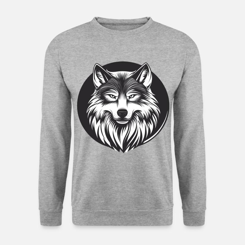 Wolf with a mesmerizing look - Unisex Sweatshirt - salt & pepper