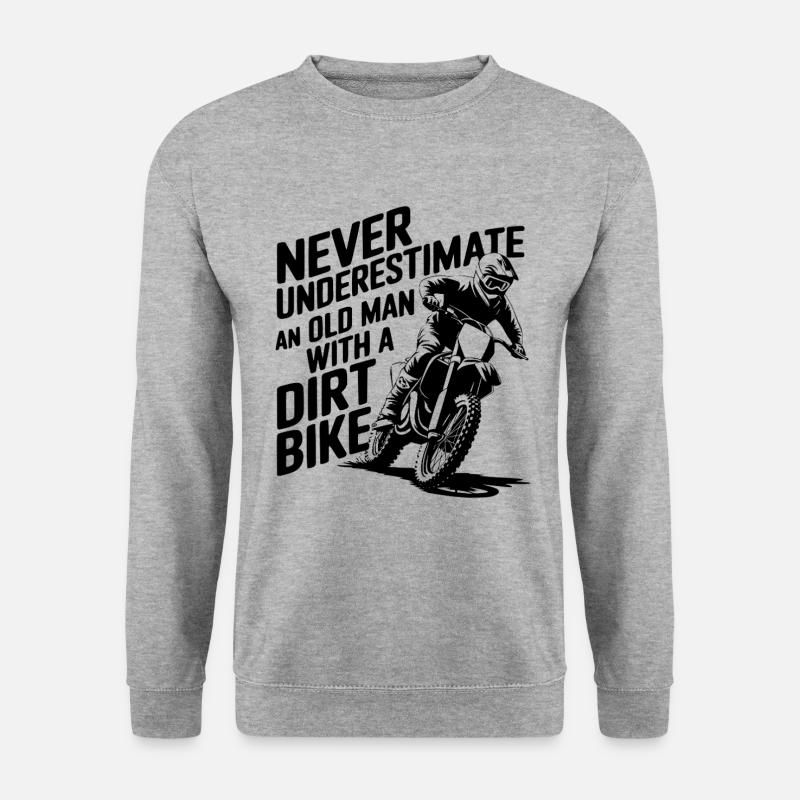 Motocross - Unisex Pullover - Weißgrau meliert