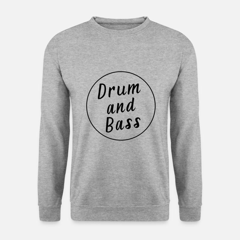 Drum and Bass / dnb / Drum&Bass - Unisex Pullover - Weißgrau meliert