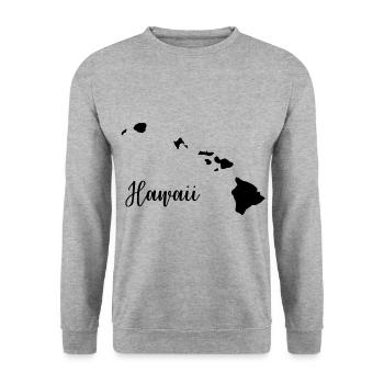 Hawaï - Sweat-shirt Unisexe - gris chiné - Devant - Alina (178cm) & Michal (187cm)