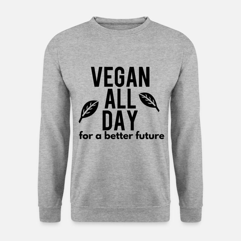 VEGAN ALL DAY FOR A BETTER FUTURE - Unisex Sweatshirt - salt & pepper