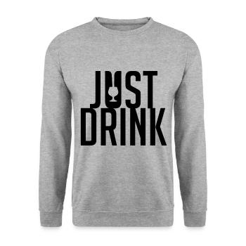 alcool boisson ivre cadeau idée noir - Sweat-shirt Unisexe - gris chiné - Devant - Alina (178cm) & Michal (187cm)