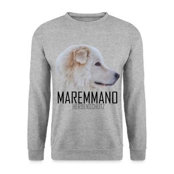 MAREMMANO ABRUZZESE - Herd protection - Unisex Sweatshirt - salt & pepper - Front - Alina (178cm) & Michal (187cm)