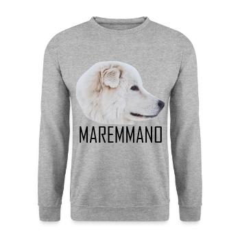 MAREMMANO ABRUZZESE - Unisex Sweatshirt - salt & pepper - Front - Alina (178cm) & Michal (187cm)