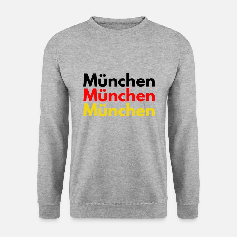 München München Deutschland - Unisex Pullover - Weißgrau meliert