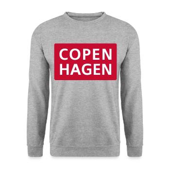 Copenhague Danemark Danois Voyageur Cool Cadeau - Sweat-shirt Unisexe - gris chiné - Devant - Alina (178cm) & Michal (187cm)