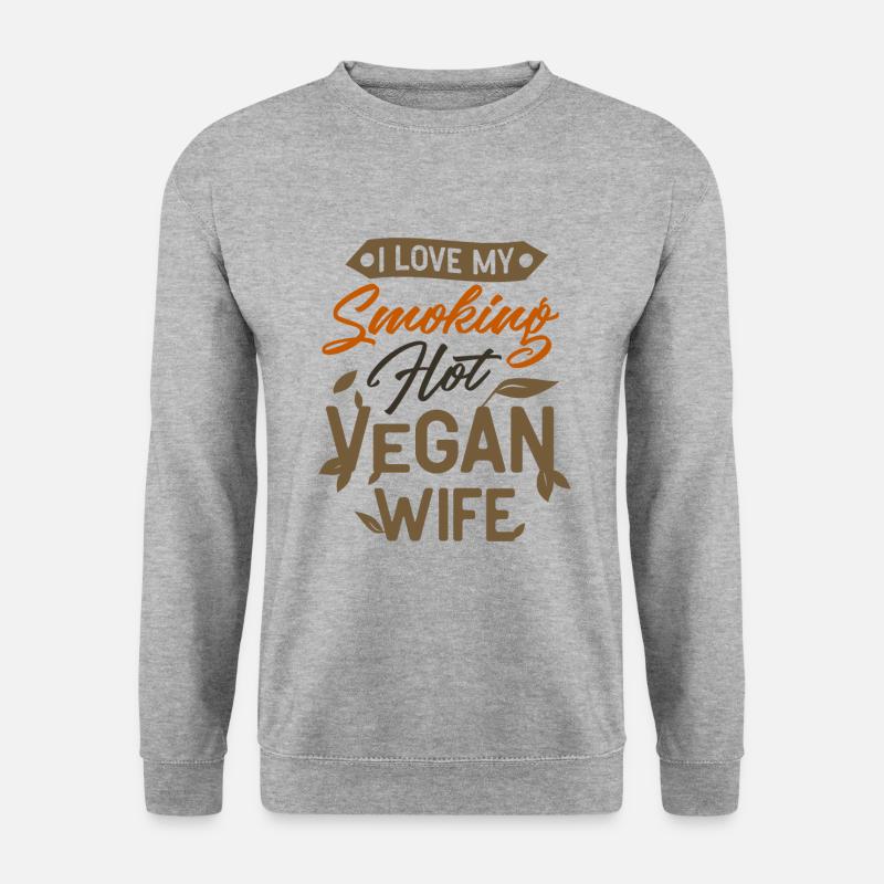 Vegan Veganerin Veganer - Unisex Pullover - Weißgrau meliert