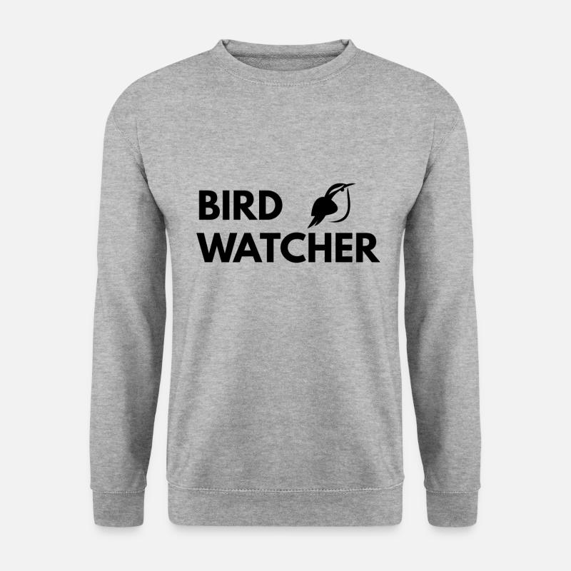Bird Watcher - Unisex Pullover - Weißgrau meliert