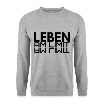 leben am limit - Unisex Pullover - Weißgrau meliert - Vorne - Alina (178cm) & Michal (187cm)