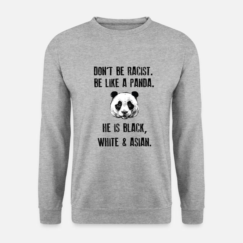 Racism Panda Black White Asian - Unisex Sweatshirt - salt & pepper