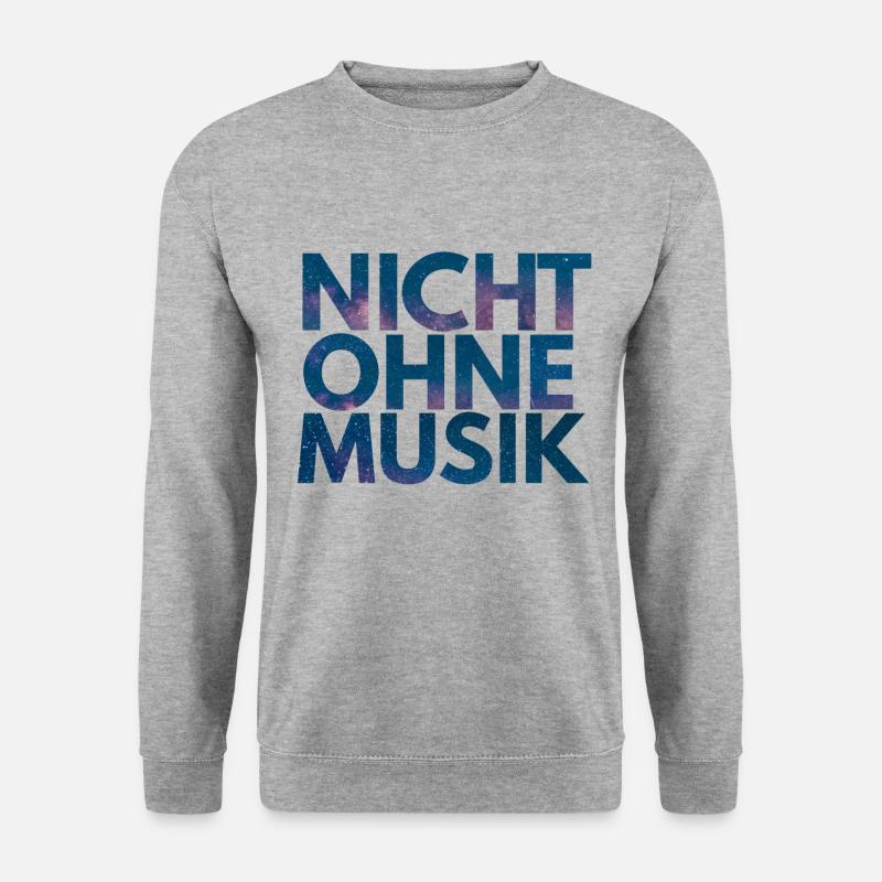 NICHT OHNE MUSIK - Unisex Pullover - Weißgrau meliert