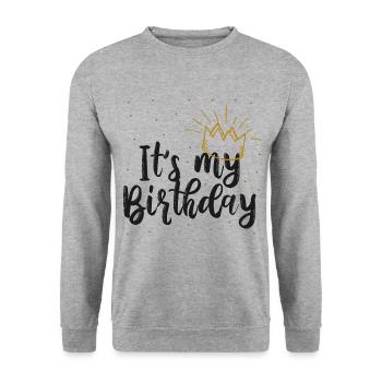 C'est mon idée de cadeau d'anniversaire fête de célébration - Sweat-shirt Unisexe - gris chiné - Devant - Alina (178cm) & Michal (187cm)