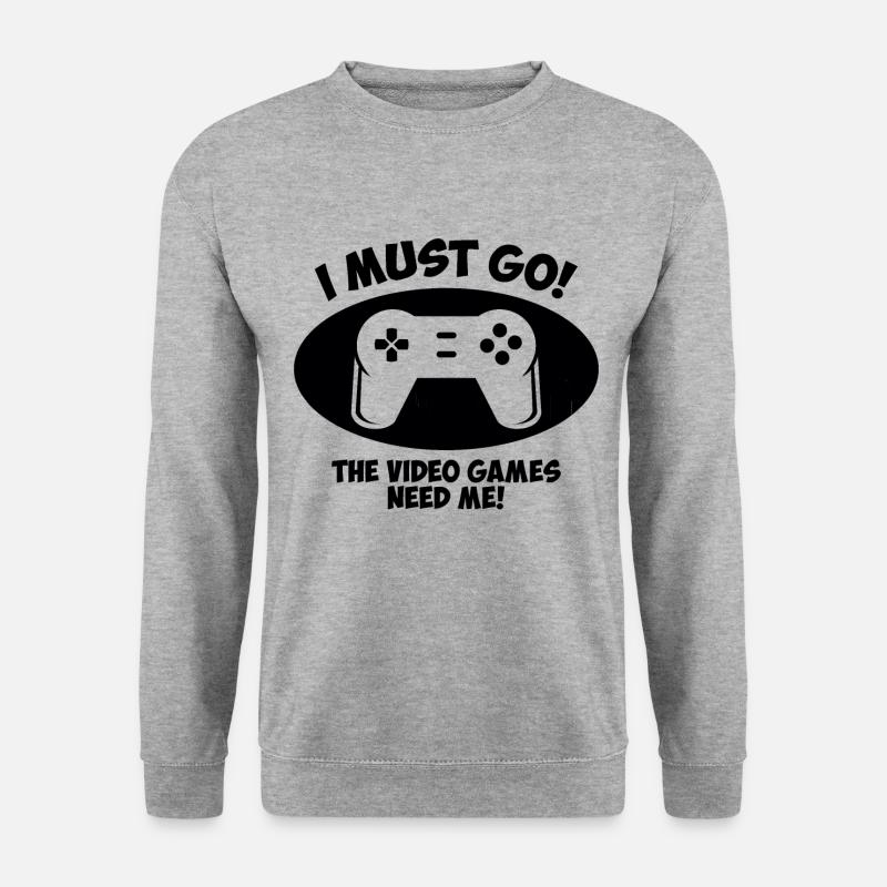 Black Gaming - Unisex Pullover - Weißgrau meliert