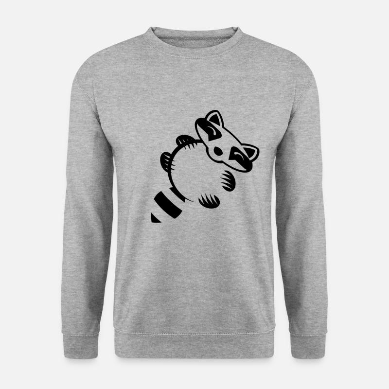 Waschbär - Unisex Pullover - Weißgrau meliert