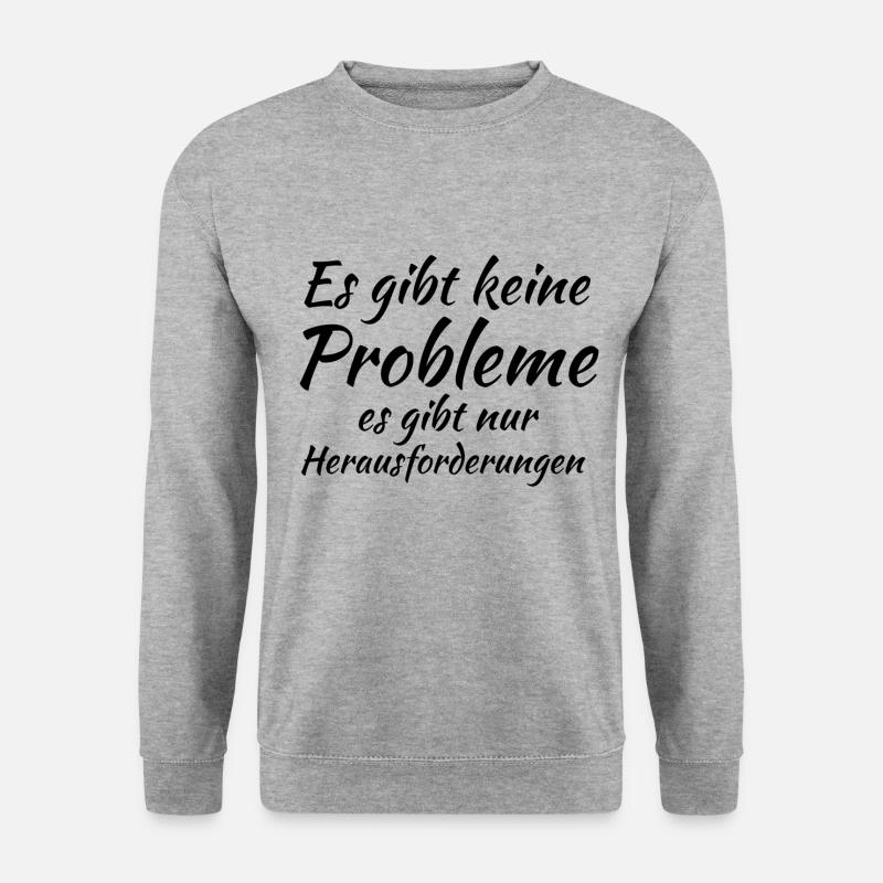 Motivationsspruch - Unisex Pullover - Weißgrau meliert