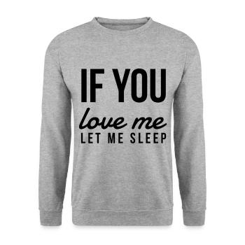 Sommeil Drôle Dire Matin Cadeaux - Sweat-shirt Unisexe - gris chiné - Devant - Alina (178cm) & Michal (187cm)