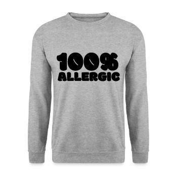 100% allergique - Sweat-shirt Unisexe - gris chiné - Devant - Alina (178cm) & Michal (187cm)