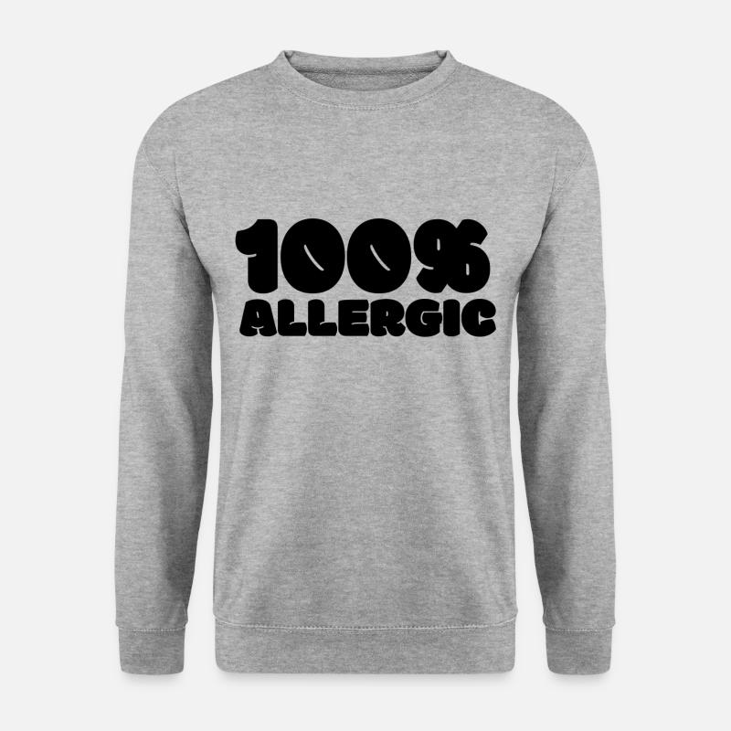 100% allergic - Unisex Sweatshirt - salt & pepper