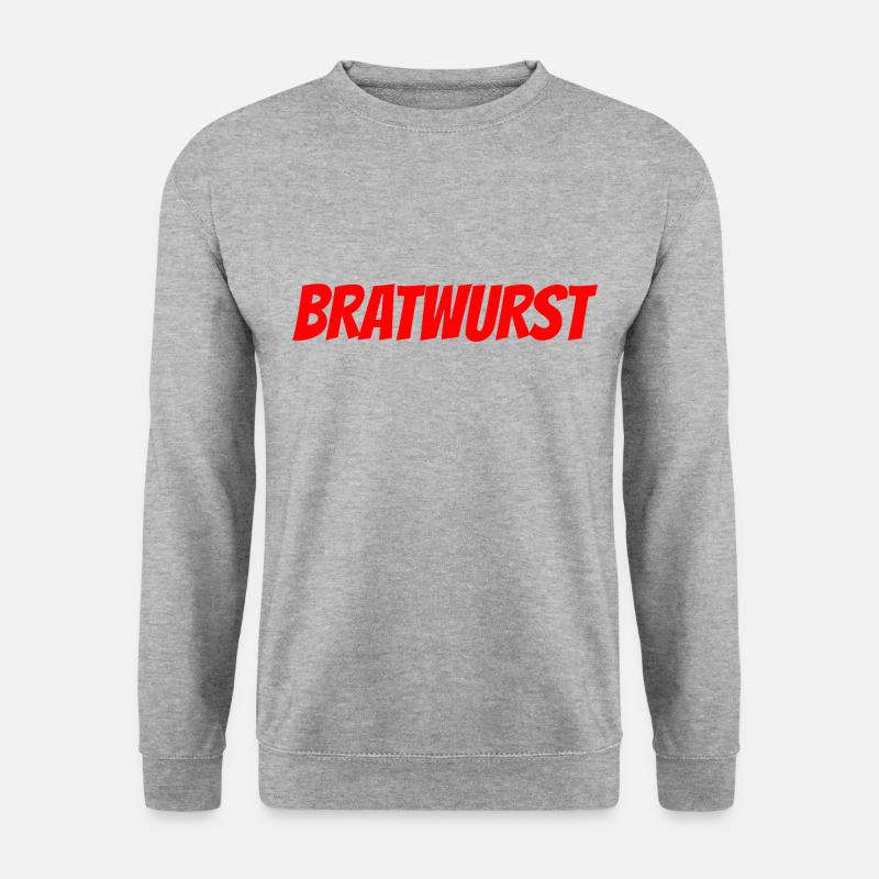 Bratwurst - Unisex Pullover - Weißgrau meliert