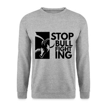 Stop the bullfights - Unisex Sweatshirt - salt & pepper - Front - Alina (178cm) & Michal (187cm)