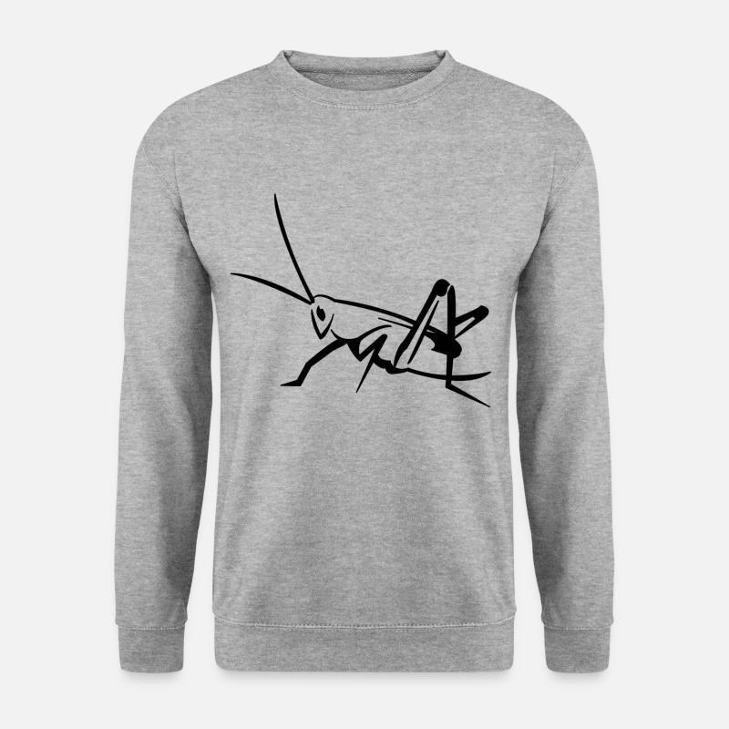Heuschrecke - Unisex Pullover - Weißgrau meliert