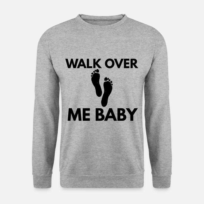 Marche sur moi bébé - Sweat-shirt Unisexe - gris chiné