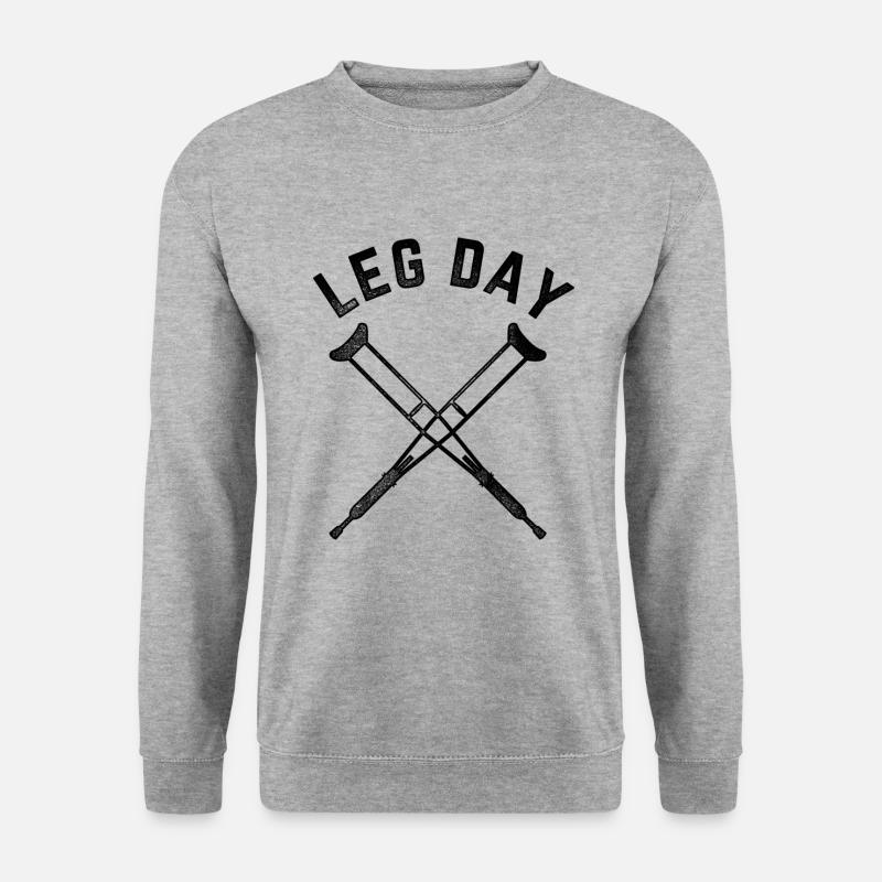 Bein Tag Geschenkidee - Unisex Pullover - Weißgrau meliert