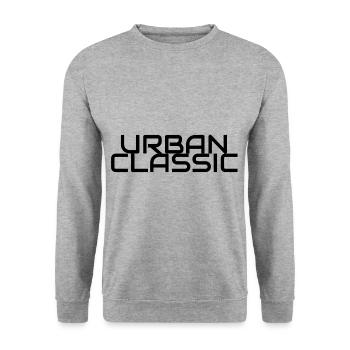 URBAN CLASSIC - Sweat-shirt Unisexe - gris chiné - Devant - Alina (178cm) & Michal (187cm)