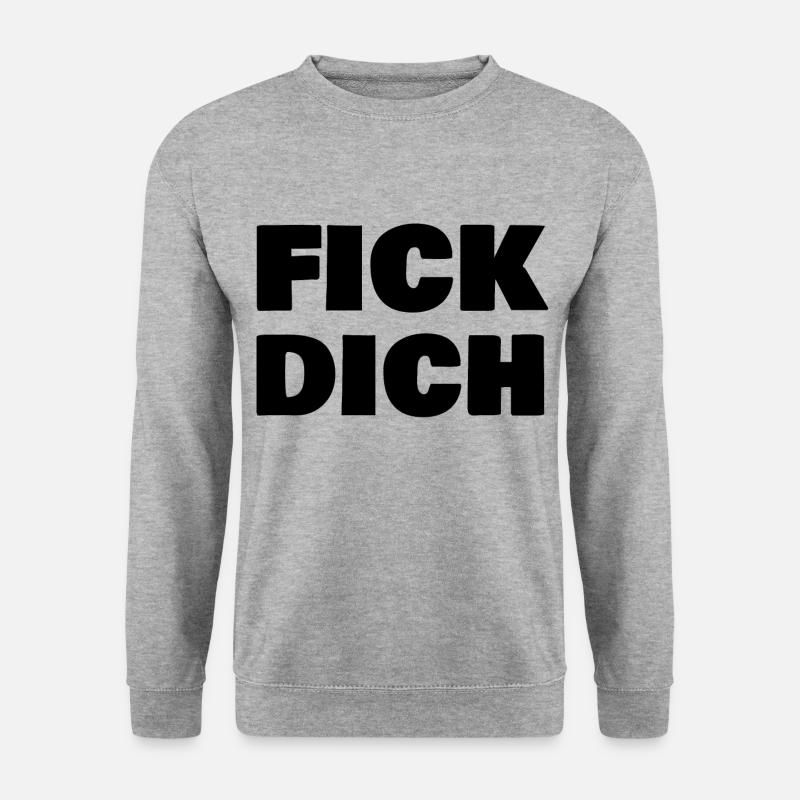 Fick dich - Unisex Pullover - Weißgrau meliert