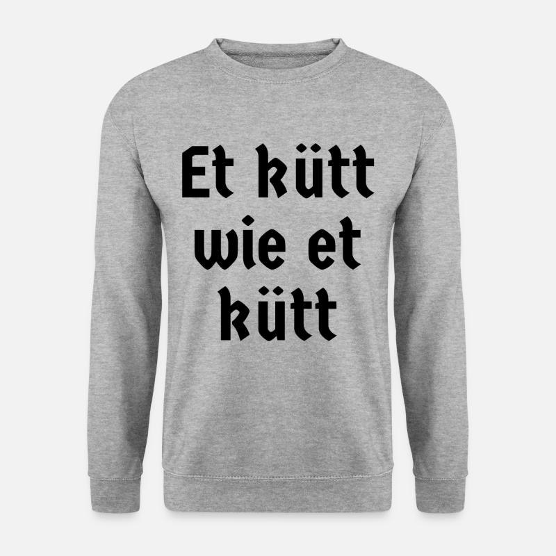 Et kütt wie et kütt - Unisex Pullover - Weißgrau meliert