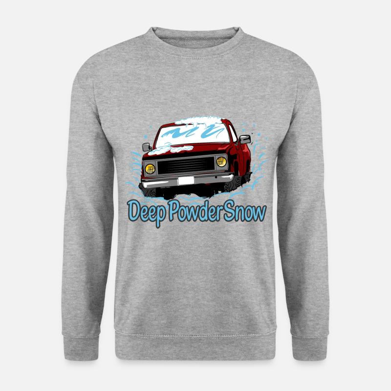 Deep Powder Snow - Unisex Pullover - Weißgrau meliert