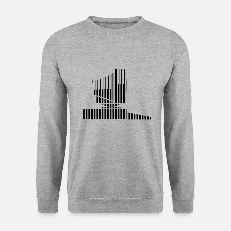 PC - Unisex Pullover - Weißgrau meliert