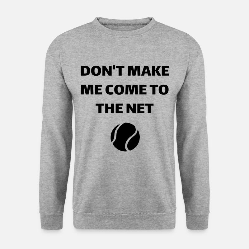 Tennis Spruch - Unisex Pullover - Weißgrau meliert