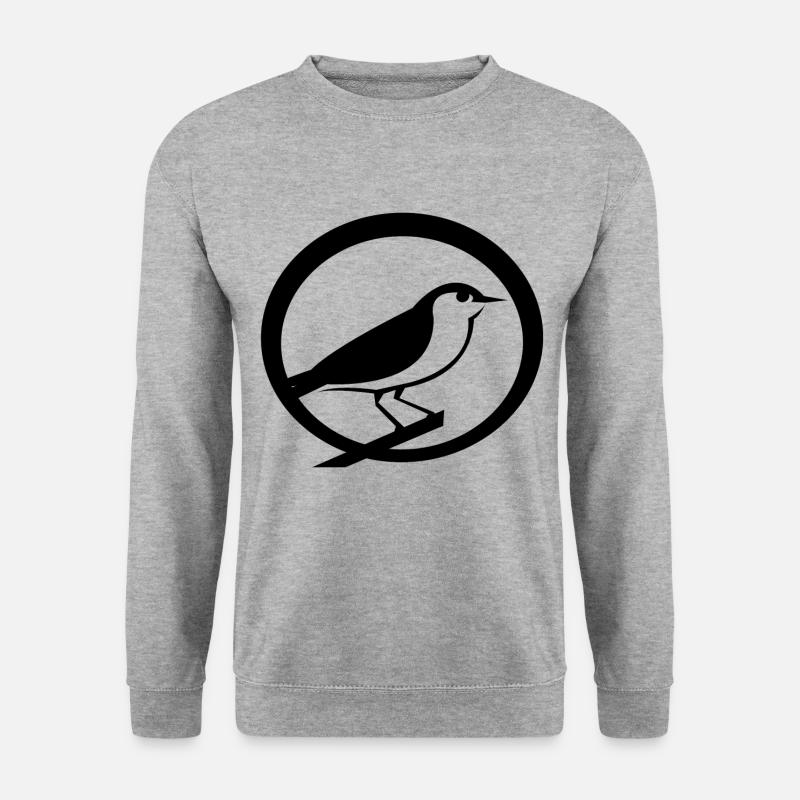 Vogel - Unisex Pullover - Weißgrau meliert