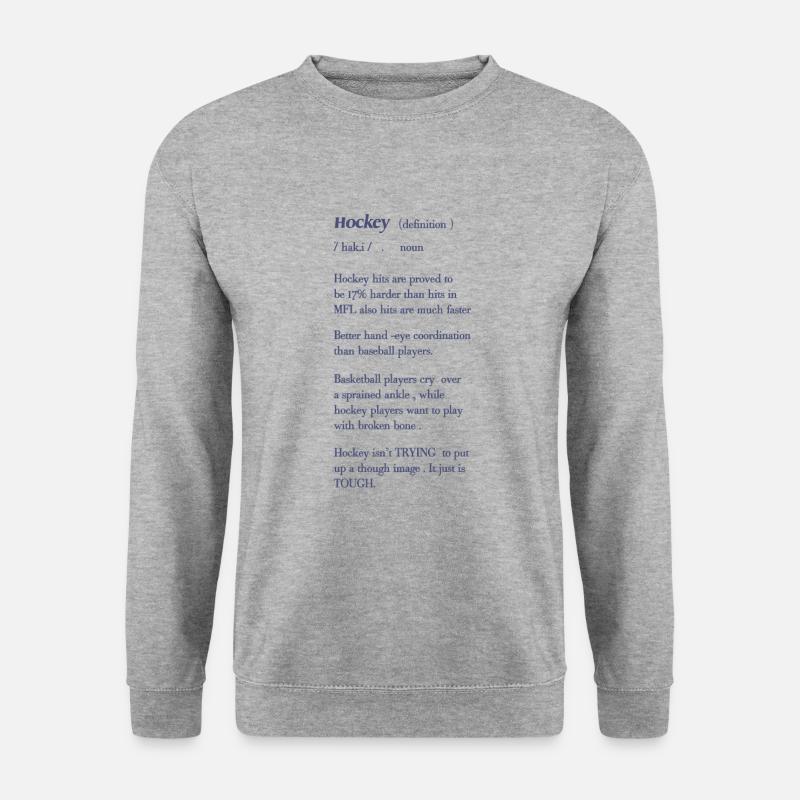 Ice Hockey Definition - Unisex Pullover - Weißgrau meliert