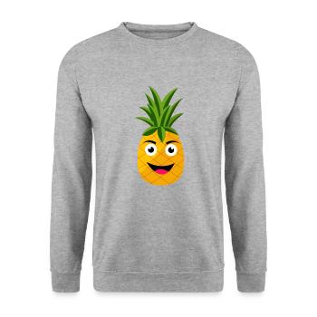 pineapple - Unisex Sweatshirt - salt & pepper - Front - Alina (178cm) & Michal (187cm)
