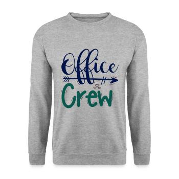 office crew office team - Unisex Sweatshirt - salt & pepper - Front - Alina (178cm) & Michal (187cm)