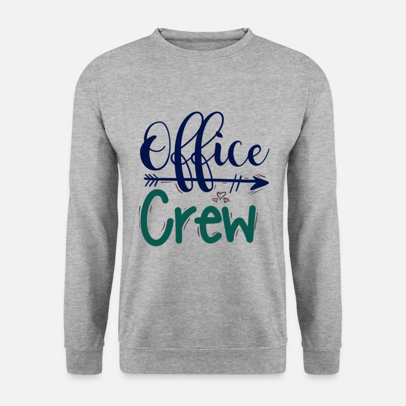 office crew Büro Team - Unisex Pullover - Weißgrau meliert