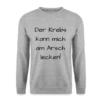 Kampf gegen Krebs - Unisex Pullover - Weißgrau meliert - Vorne - Alina (178cm) & Michal (187cm)