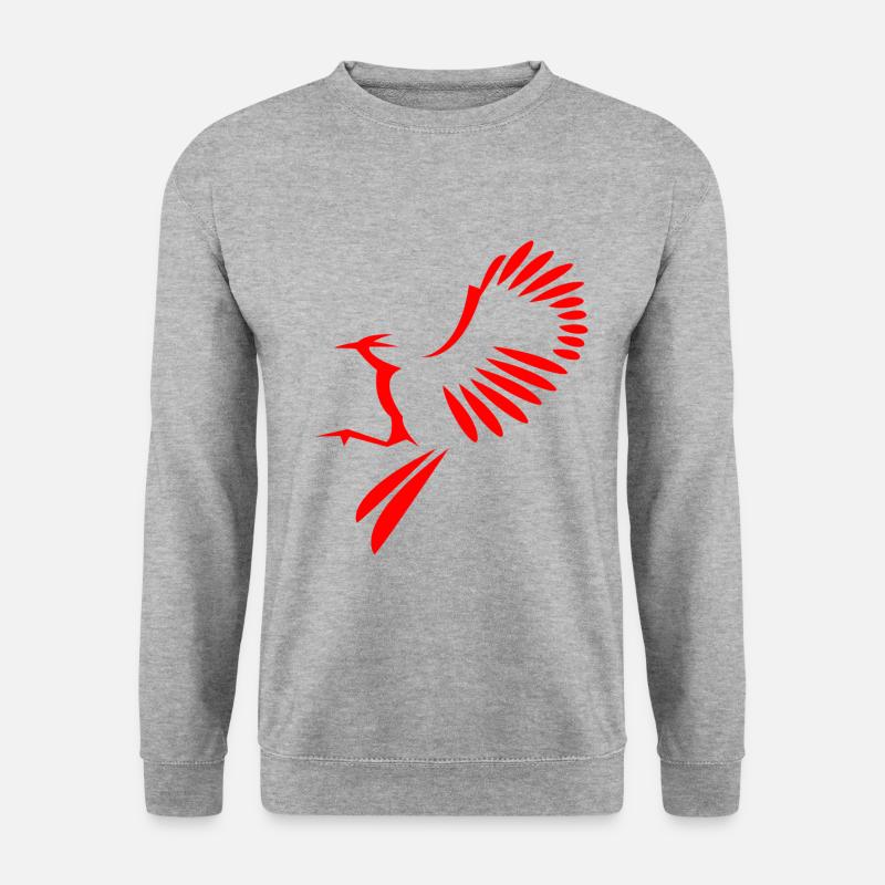 Bird illustration - Unisex Sweatshirt - salt & pepper