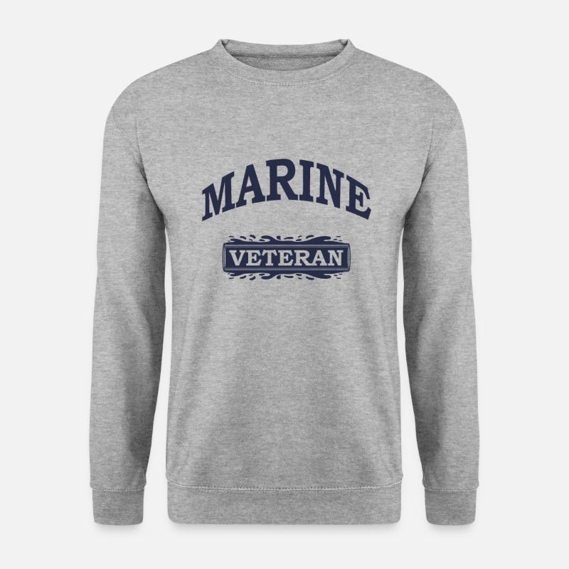 Marine Veteran - Unisex Pullover - Weißgrau meliert