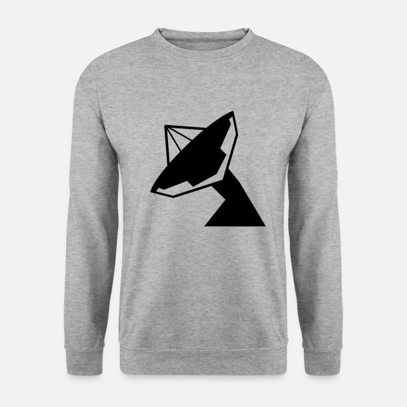 Satelliten - Unisex Pullover - Weißgrau meliert