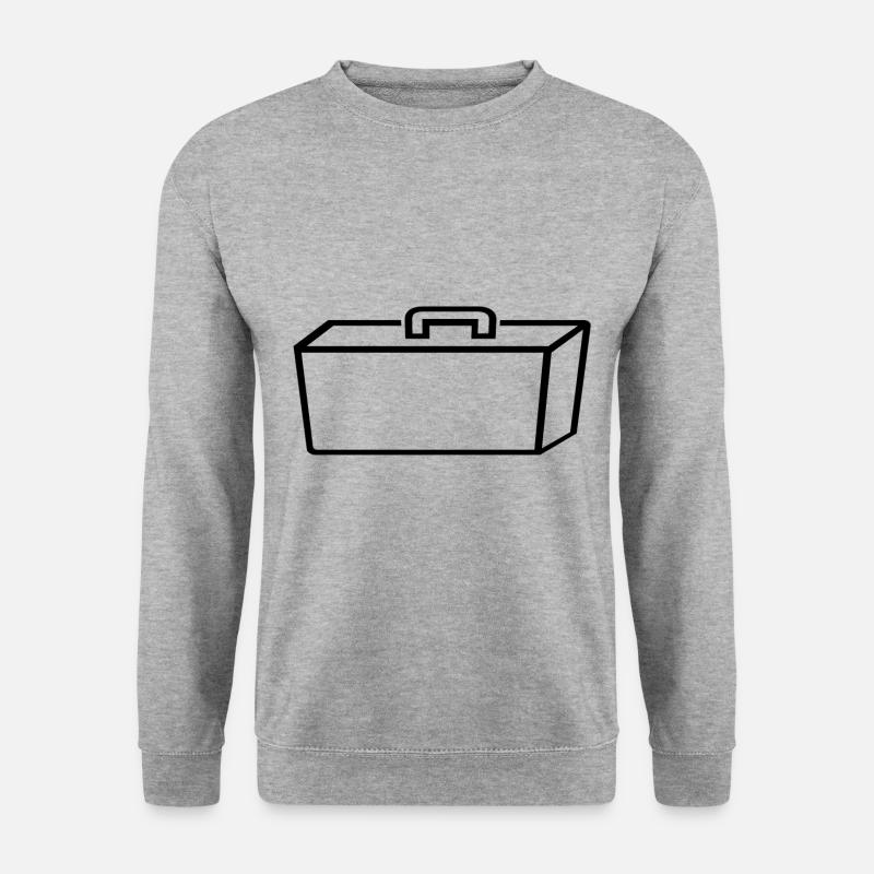 Koffer - Unisex Pullover - Weißgrau meliert